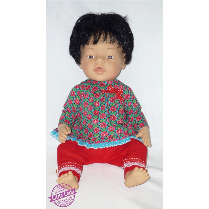 2-delig setje bloem rood